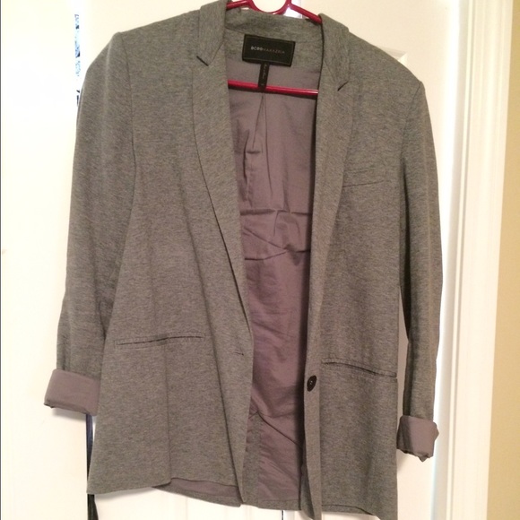 BCBG Grey Cotton Blazer