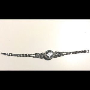 NatureAngels Jewelry - Upcycled Vintage Rhinestone Watch Bracelet Silver NatureAngels Jewelry - Upcycled Vintage Rhinestone Watch Bracelet Silver
