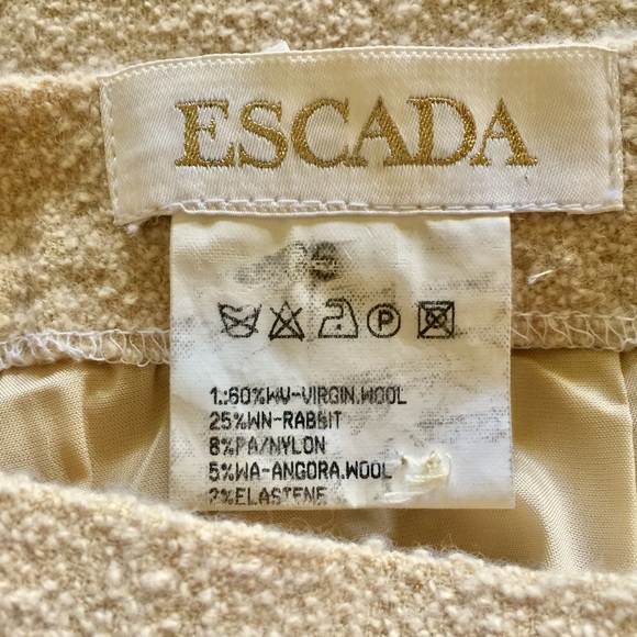 Escada honey butter color wool blend pencil skirt - Picture 6 of 6
