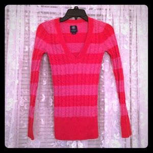 Pink and Red Sweater