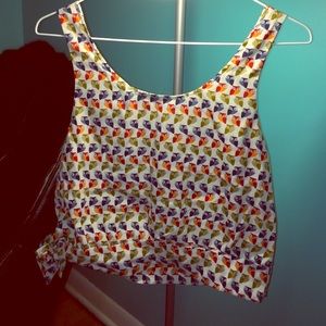 Owl Printed Crop Top