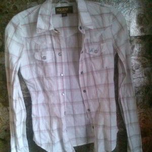 Hollister long sleeve  snap buttons