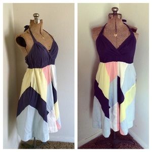 Beautiful Anthropologie Pastel Color Block Dress