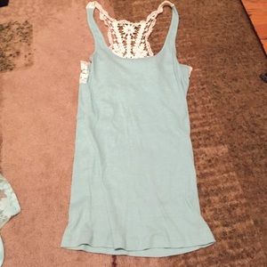 Charlotte Russe lace back tank top