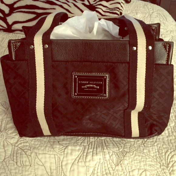 Black and white purse