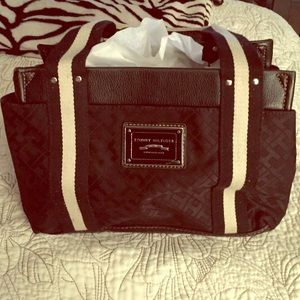 Black and white purse