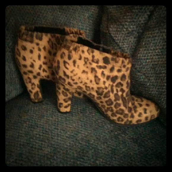 Leopard Heel Boots