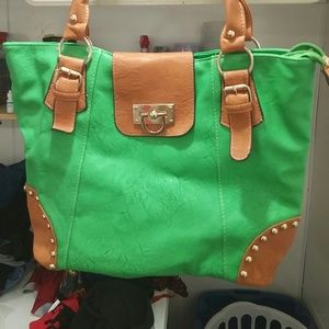 Leather Apple green shopper bag New with tags