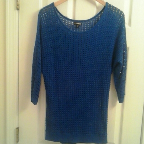 SOLD!! Blue open knit sweater