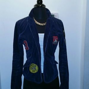 Vintage navy cord blazer