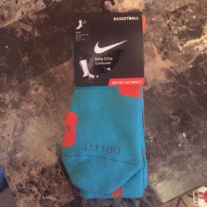 Men's Nike elite socks teal/orange