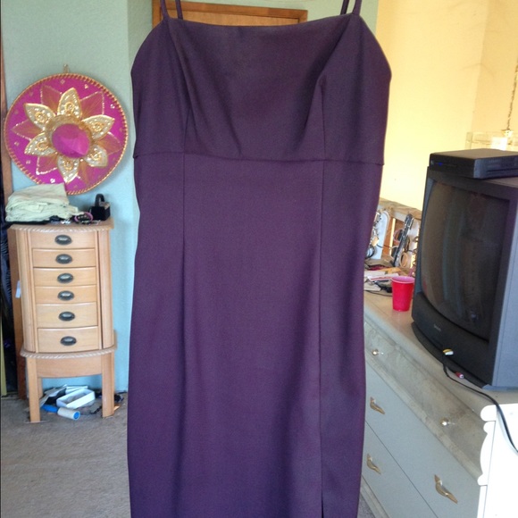 Plum evening dress