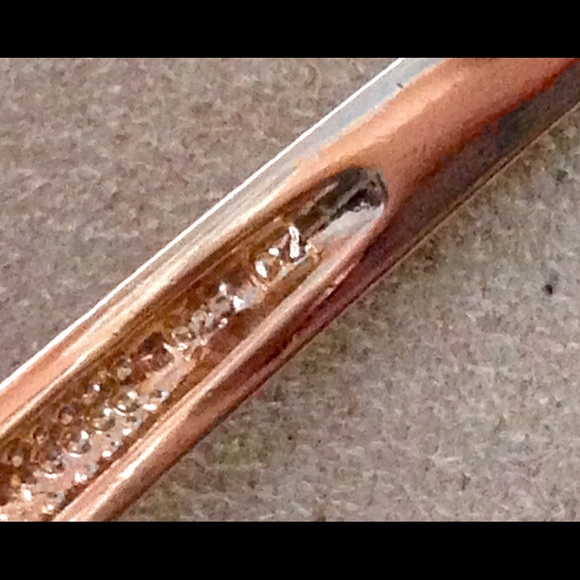 🙀SOLD/HOLD VINTAGE 925 SS gold vermeil CZ bangle - Picture 4 of 4