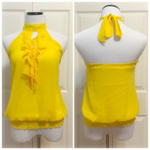 Cute yellow halter top