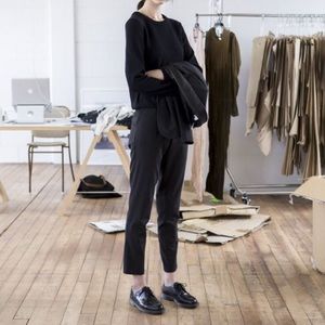 Zara elastic trouser black pants