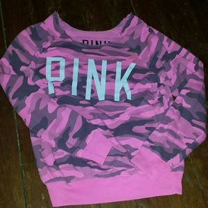 PINK camo sweater