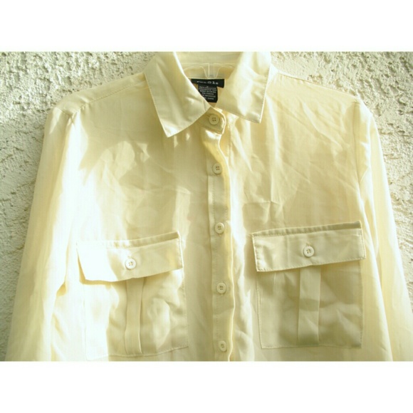 Button Up Cream Top - Picture 2 of 4