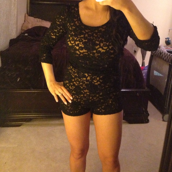 Nude illusion romper! Never worn. - Picture 1 of 2