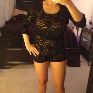 Nude illusion romper! Never worn.