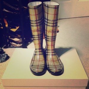 Burberry Haymarket Rainboots