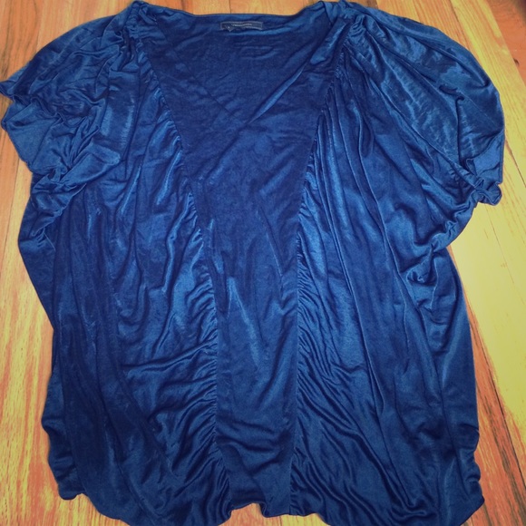 Navy silky top