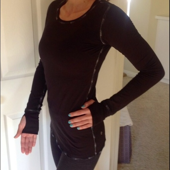 lululemon athletica Tops - SOLD SOLD SOLD Cabin Long Sleeve LS Black Dark Gra