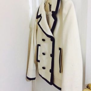 Jcrew beige and navy wool  jacket