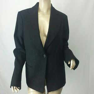 All Saints Eton brown/black plaid wool jacket