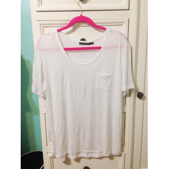 Brandy Melville Tops - Brandy Melville oversized white tee