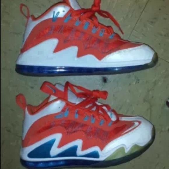 SOLD Nike Air Force 1 white Orange blue sz 8 .5 - Picture 2 of 2