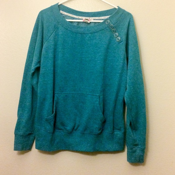 Roxy Pullover Sweater in Heathered Teal