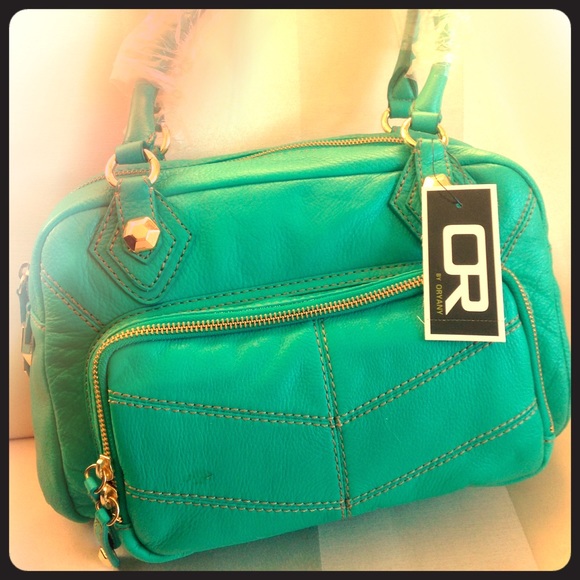 Leather Seafoam Green Purse