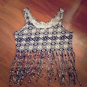 Fringe crop top