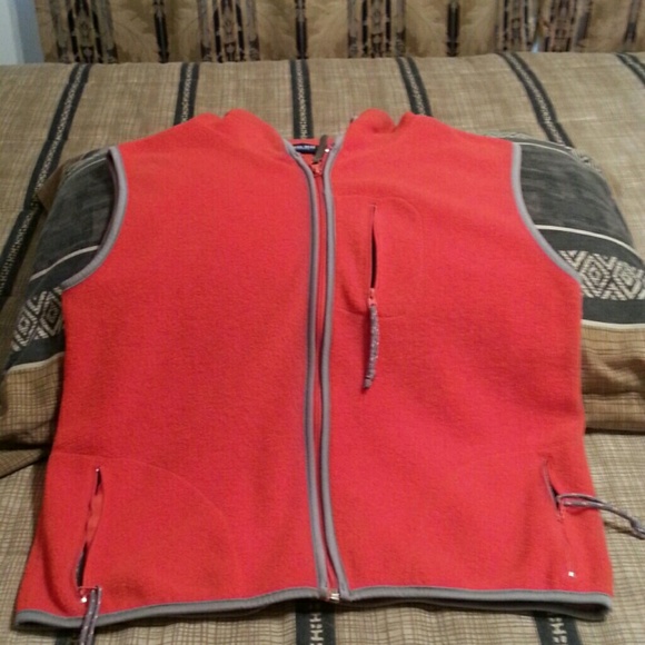Orange hooded vest