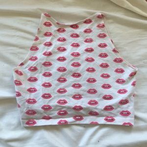 American Apparel lips shirt