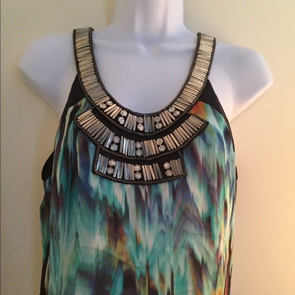 Bebe mirror bling yoke top size x-small