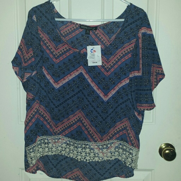Chevron Lace Top