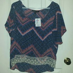Chevron Lace Top