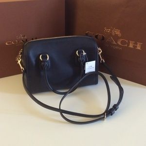 COACH CROSSGRAIN LEATHER MINI BENNETT SATCHEL