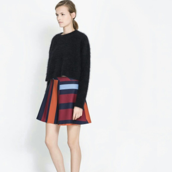 Zara Striped Mini Skirt