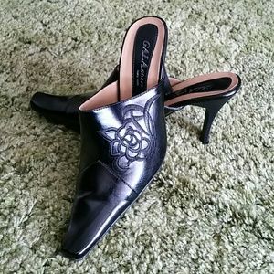 Women's black mules , size 9