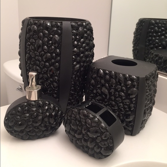 bed bath and beyond other | black jeweled bathroom set | poshmark