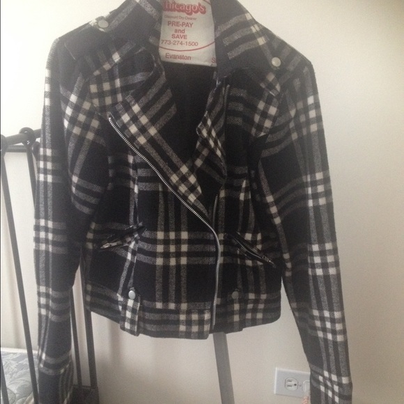 Plaid blazer/ jacket.