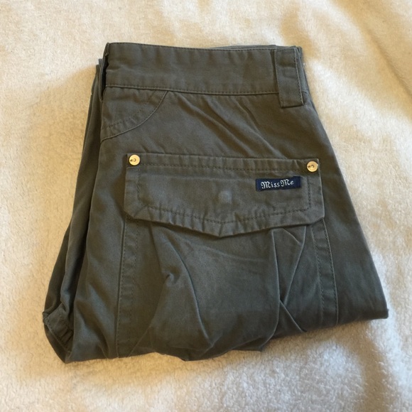 Miss Me Pants - Miss me olive cargo pants