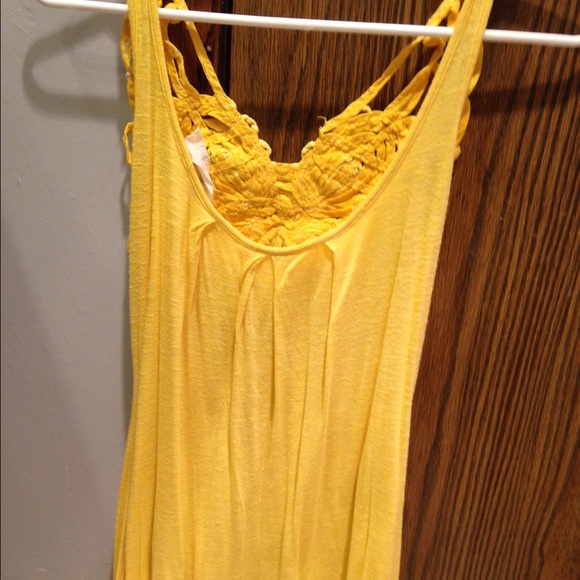 Decorative yellow tank top