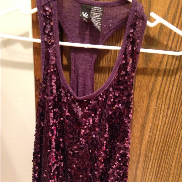 Purple sequined top