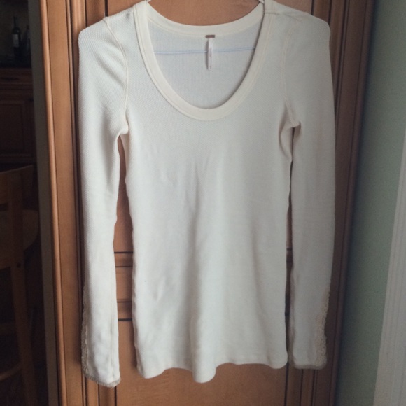 Free People Thermal Shirt With Decorated Cuffs