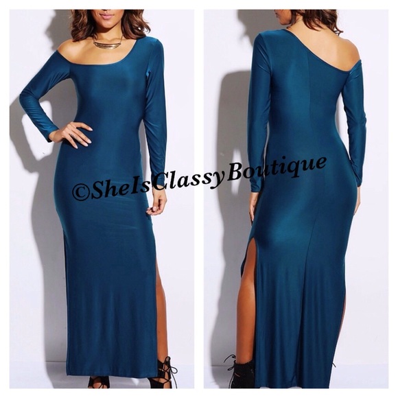 On Sale Today Exclusive Teal Blue Party Maxi - Picture 2 of 2