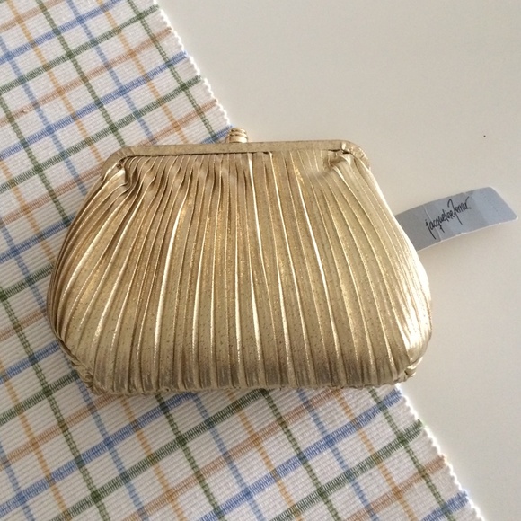 Gold fabric clutch - Picture 1 of 4
