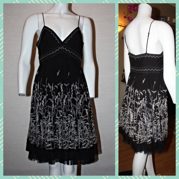 BCBG MaxAzria Floral Tulle Dress